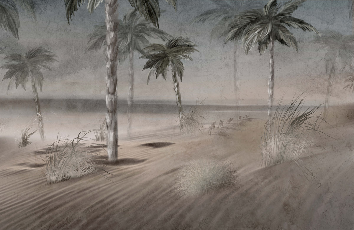Vintage Palm Mural – Neutral